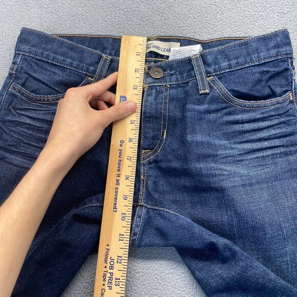 Gap Jeans Womens 2 Boot Cut Long‎ Lean Mid Rise Dark Wash Denim Stretch 30x29 - Picture 5 of 9